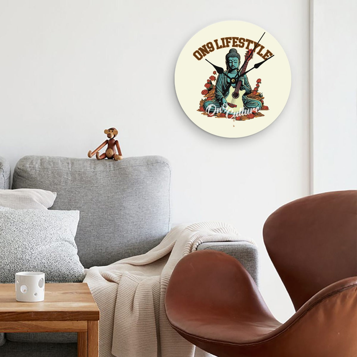 Round Shape Wood Clock
