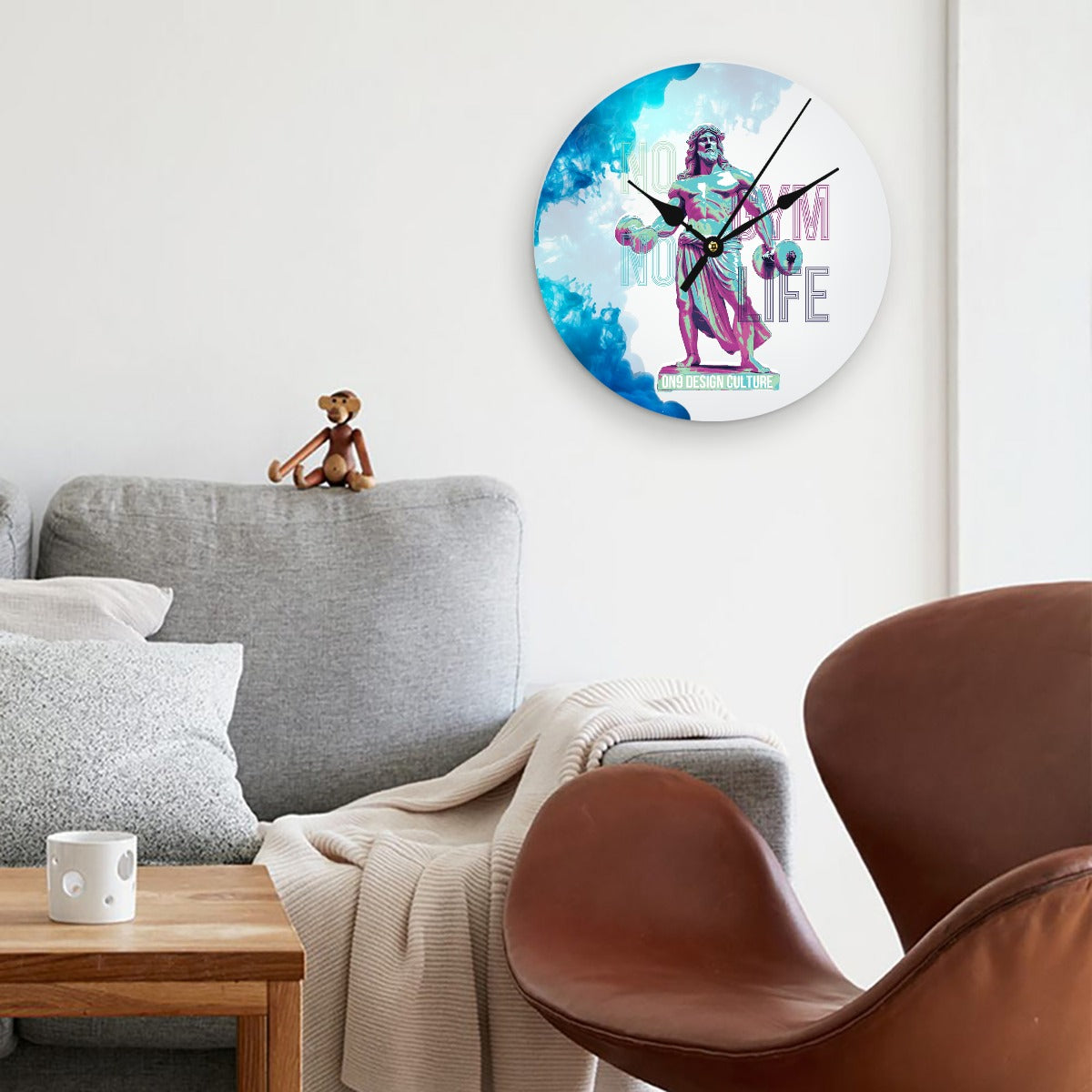 Round Shape Wood Clock