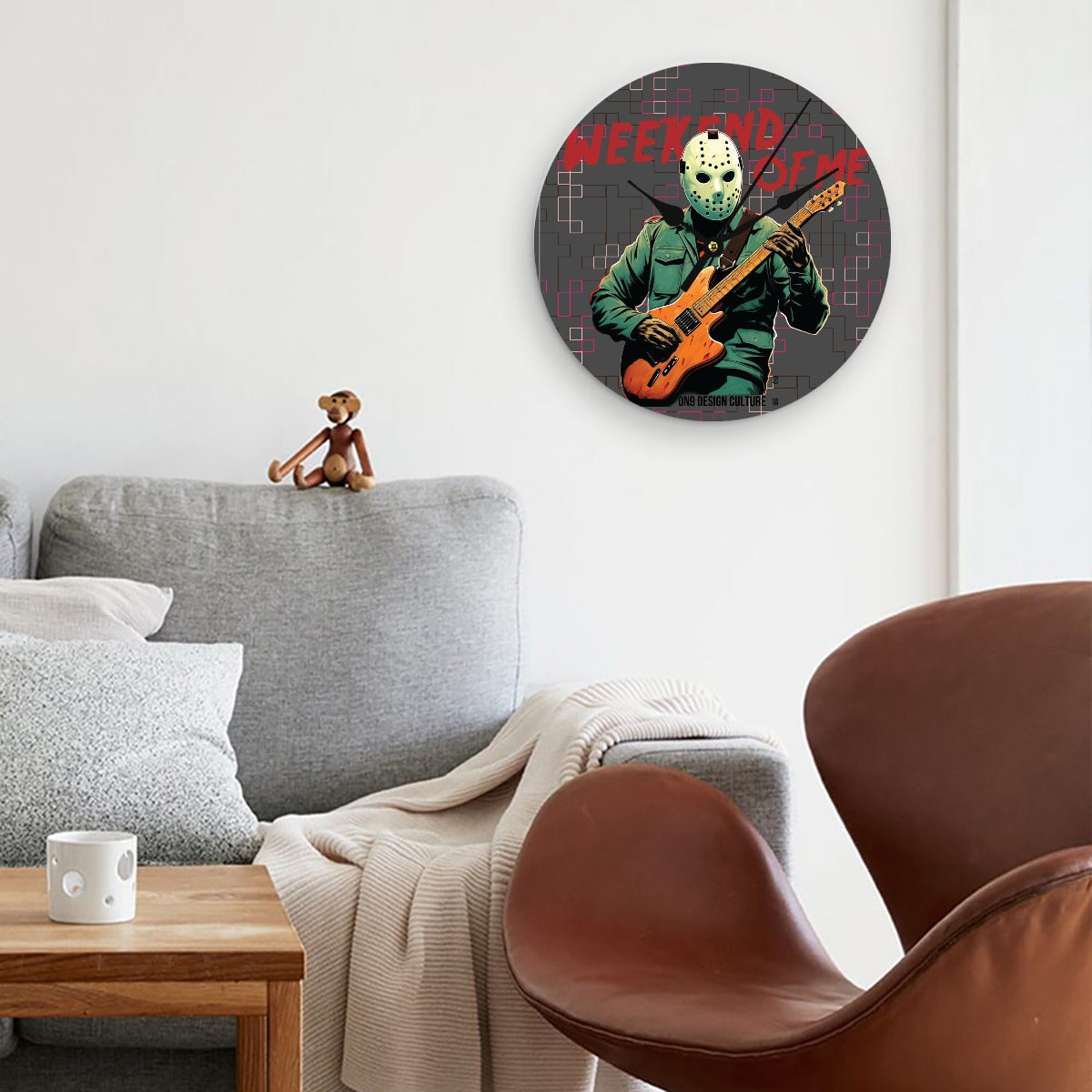 Round Shape Wood Clock