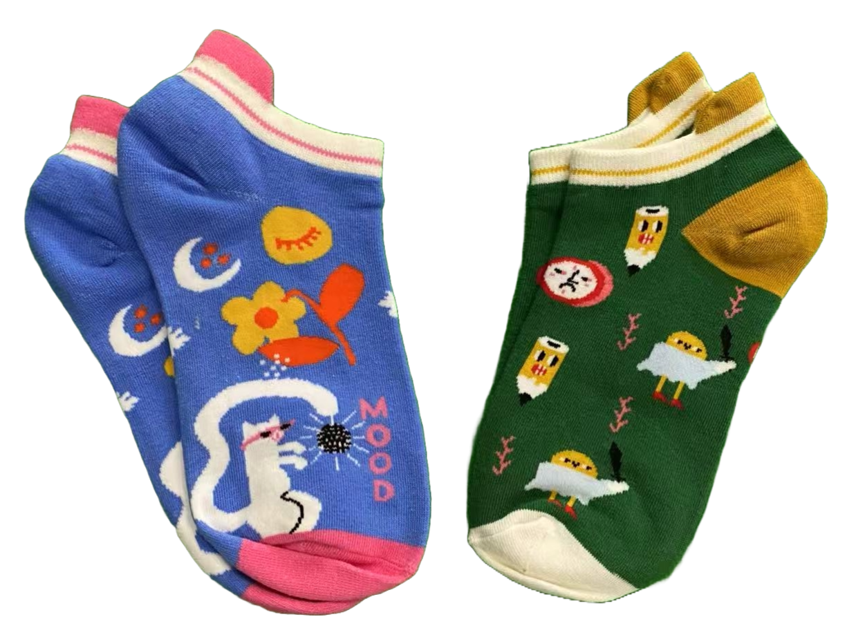 Korean Aesthetic Cotton Floral Socks