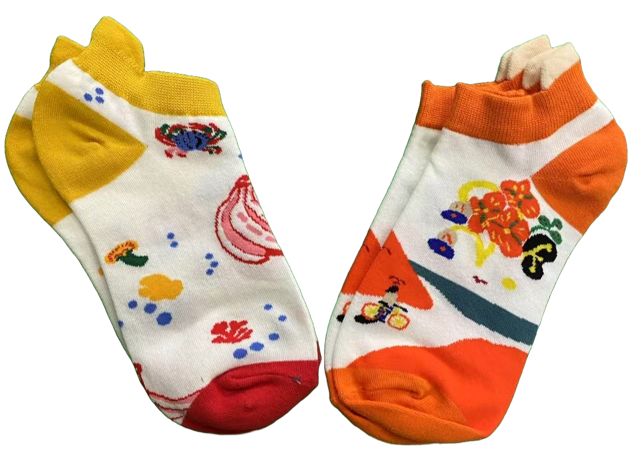 Korean Aesthetic Cotton Floral Socks
