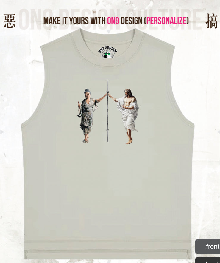 280G寬松重磅T&230g solid color vest(Pure and at ease,parody gods)