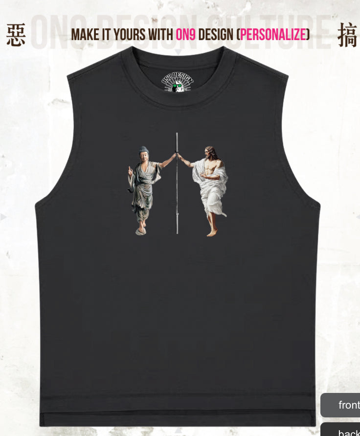 280G寬松重磅T&230g solid color vest(Pure and at ease,parody gods)