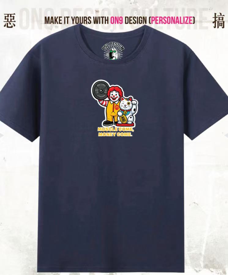 210G Unisex T(毛主席也愛muscleX fastfood )