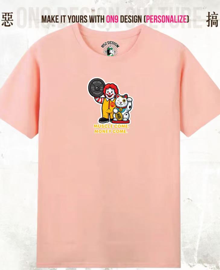 210G Unisex T(毛主席也愛muscleX fastfood )