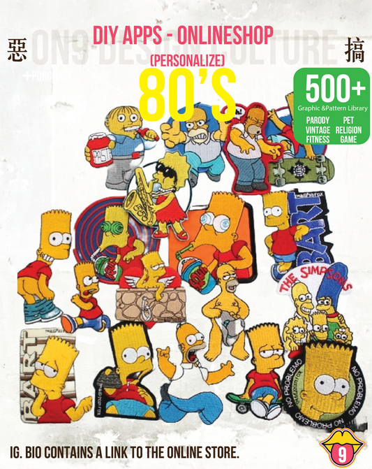 Cartoon The Simpsons Bart embroidery patch with adhesive backing