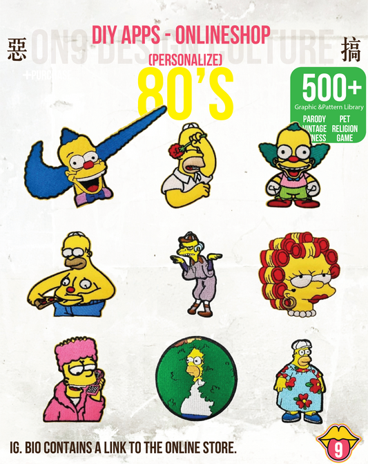 The Simpsons Peripheral Sweater DIY Simpsons Cartoon Character Embroidery Badge Patch Cloth Sticker