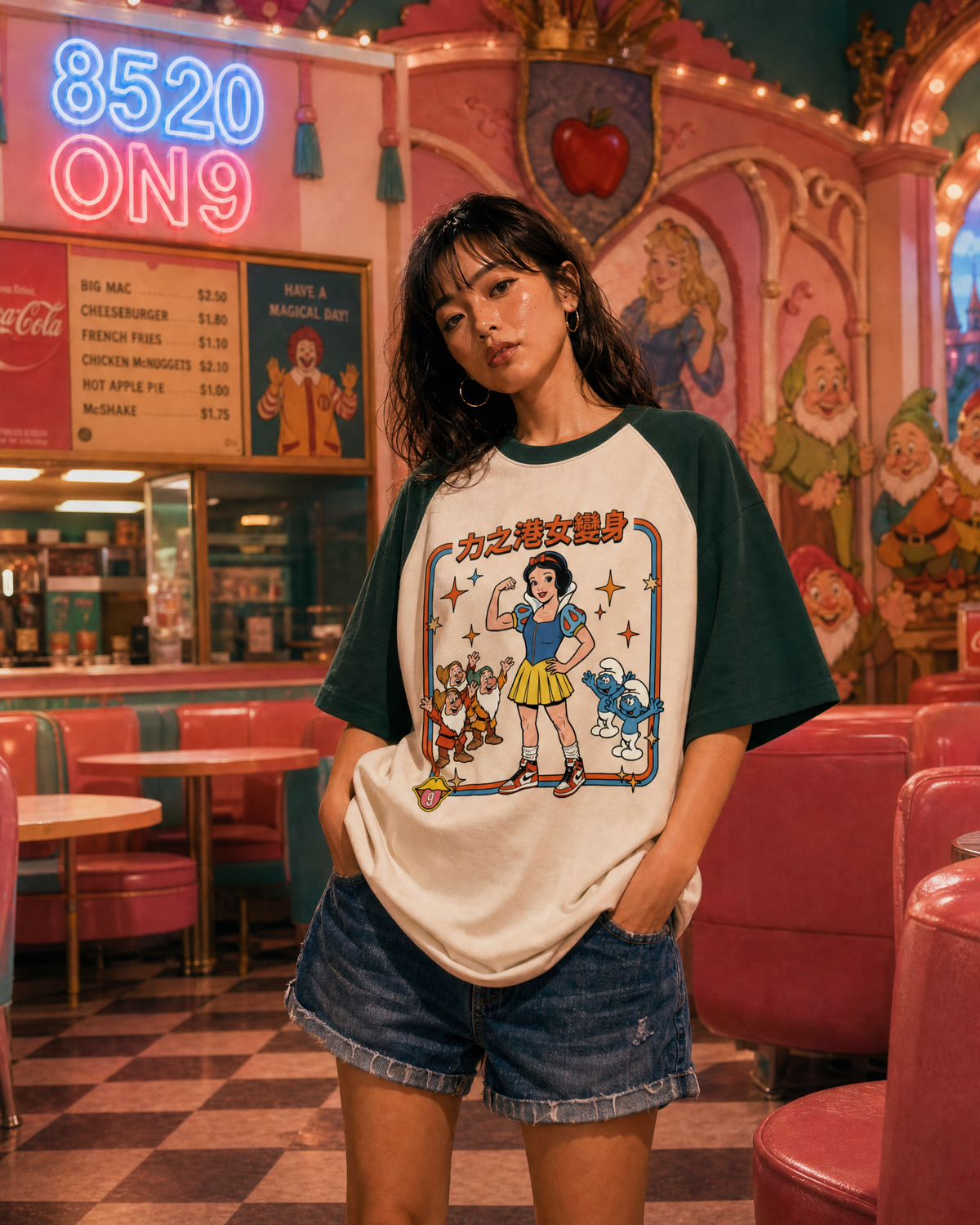 200G Unisex baseball T(S-5XL) & Solid Unisex T(S-4XL)(HK Power Girl Transform)