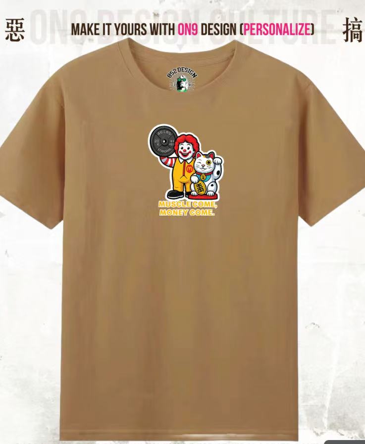 210G Unisex T(毛主席也愛muscleX fastfood )
