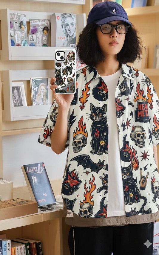 FULL Print Shirt(TATTOO cat  3)
