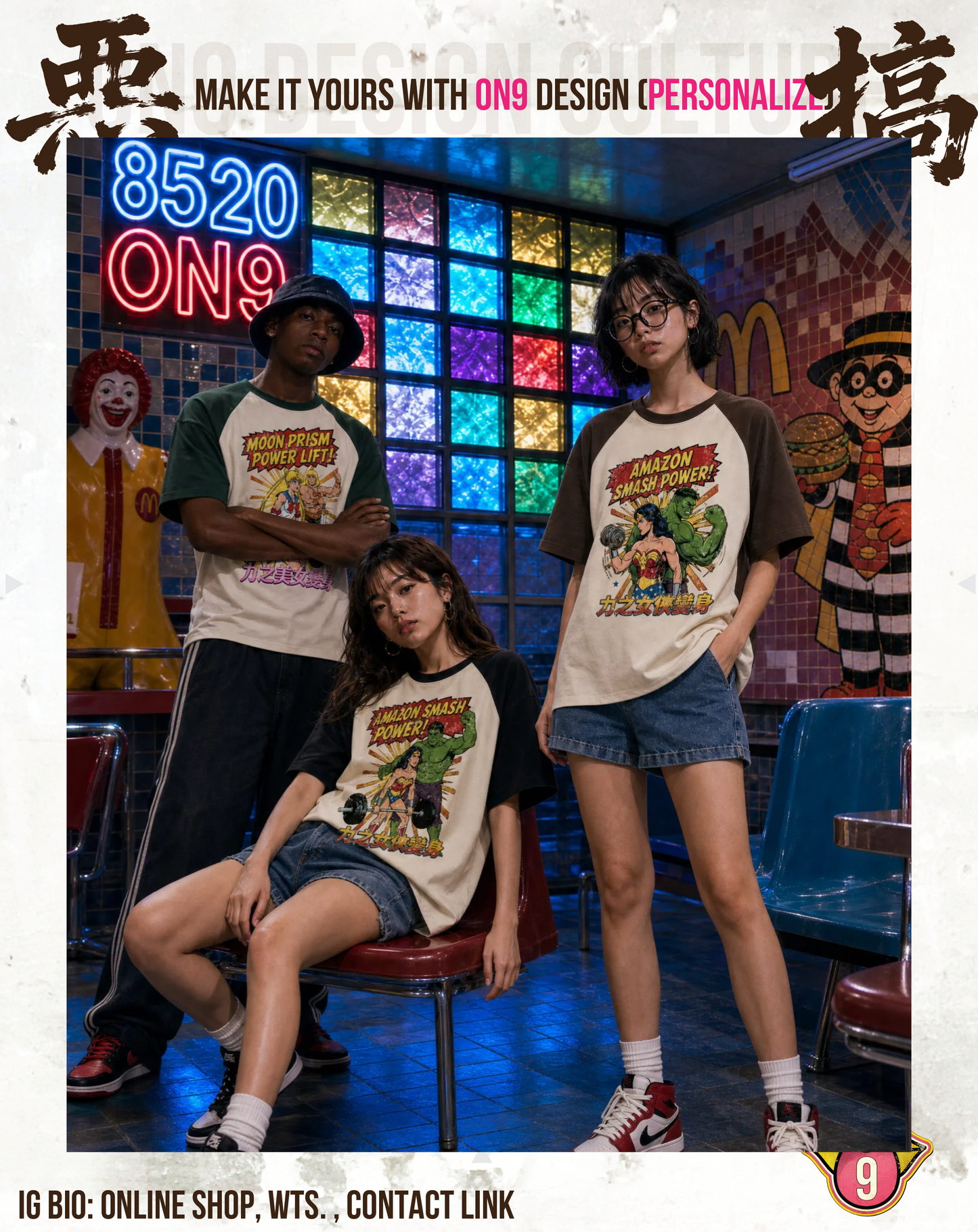 200G Unisex baseball T(Moon Prism Power)(S-5XL)