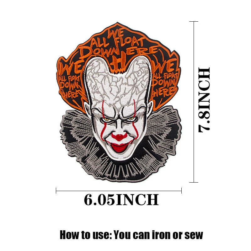 Four Great Horror Movie Killers Cartoon Embroidery Patch for Clothing, Bags, and Accessories with Hot Melt Adhesive