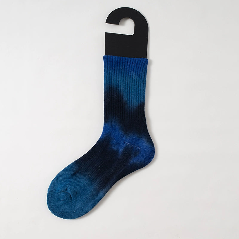 Tie-dye socks for men and women, cotton terry, thickened warm couple sports stockings, ins fashion brand