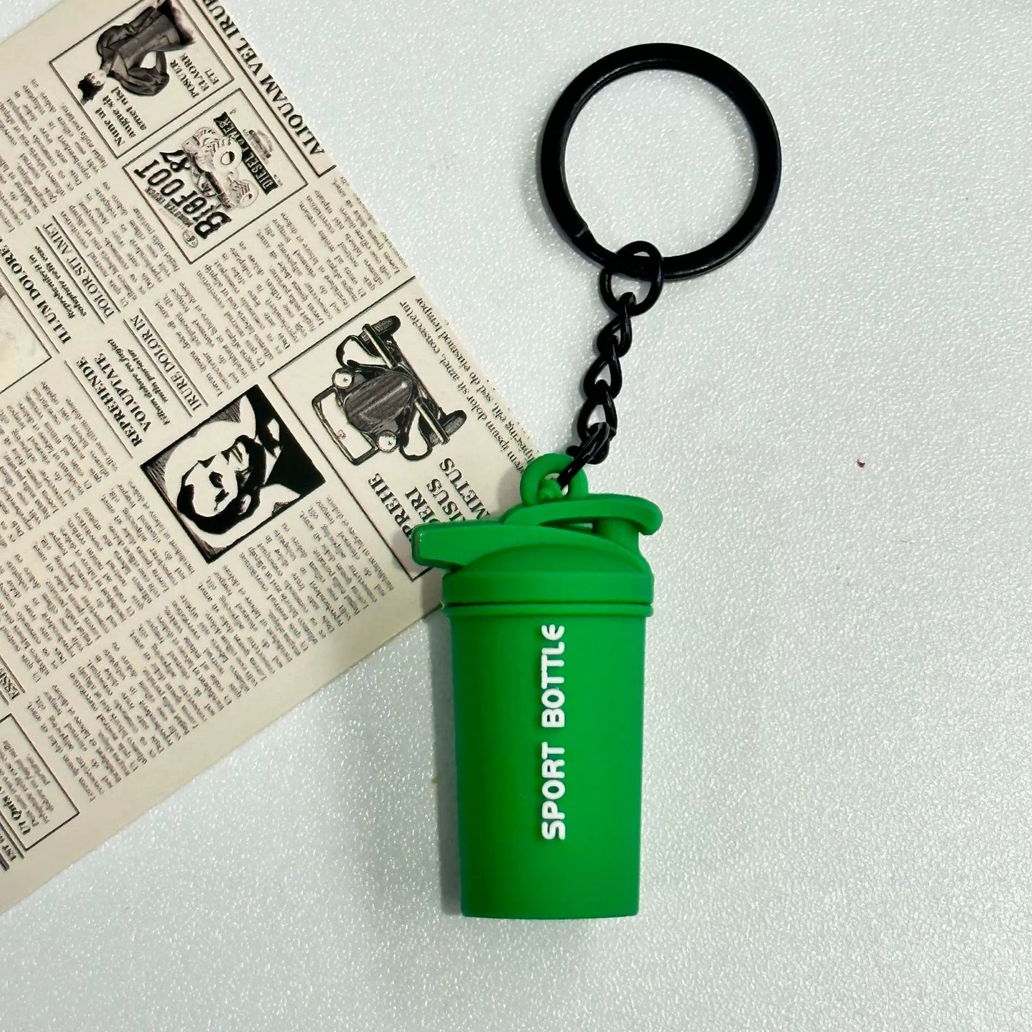 Mini detachable large barbell fitness peripheral keychain, high-value MIU system bag pendant, accessories.
