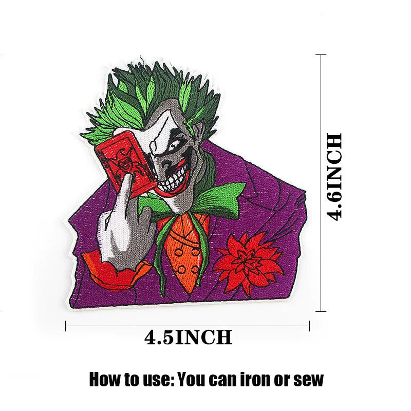 Four Great Horror Movie Killers Cartoon Embroidery Patch for Clothing, Bags, and Accessories with Hot Melt Adhesive