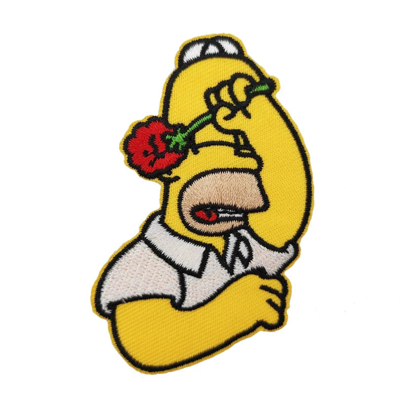 The Simpsons Peripheral Sweater DIY Simpsons Cartoon Character Embroidery Badge Patch Cloth Sticker