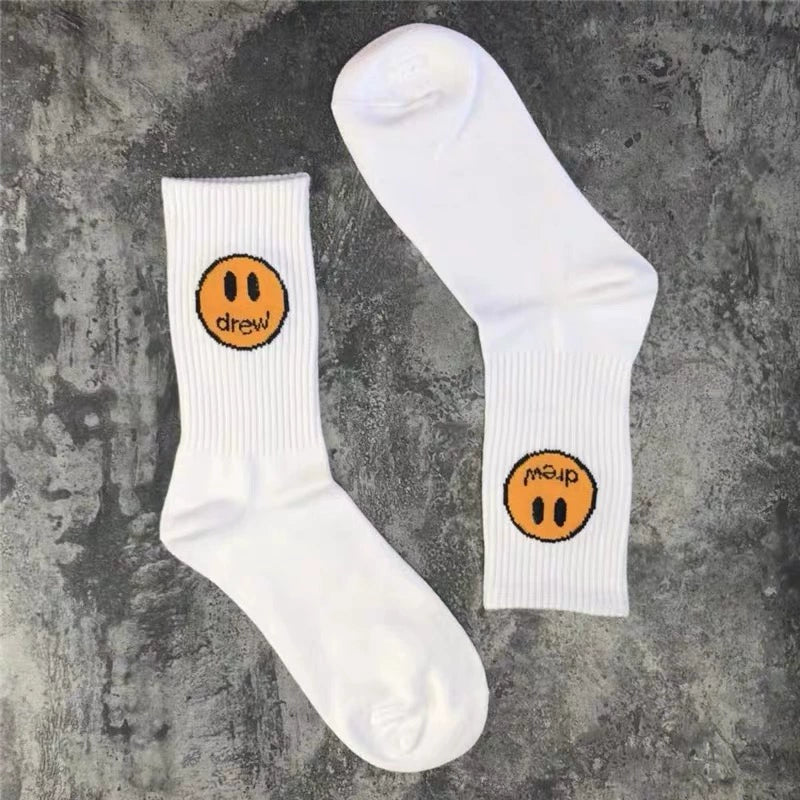 Spot correct version European and American trendy brand skateboarding street sports mid-length tie-dye socks