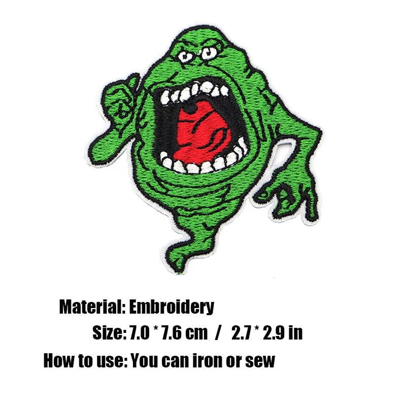 Four Great Horror Movie Killers Cartoon Embroidery Patch for Clothing, Bags, and Accessories with Hot Melt Adhesive