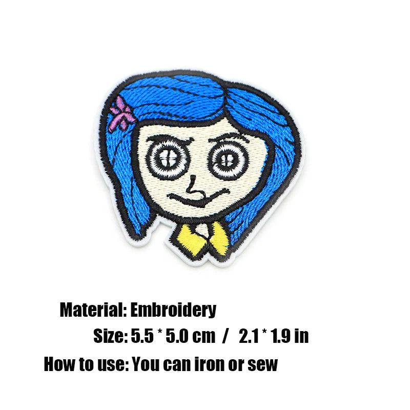 Four Great Horror Movie Killers Cartoon Embroidery Patch for Clothing, Bags, and Accessories with Hot Melt Adhesive