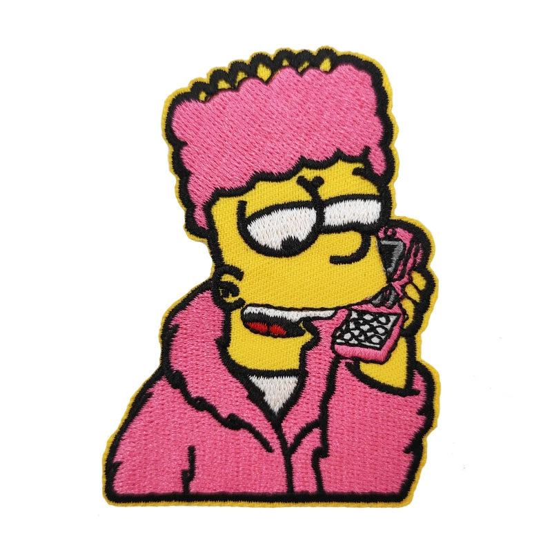 The Simpsons Peripheral Sweater DIY Simpsons Cartoon Character Embroidery Badge Patch Cloth Sticker