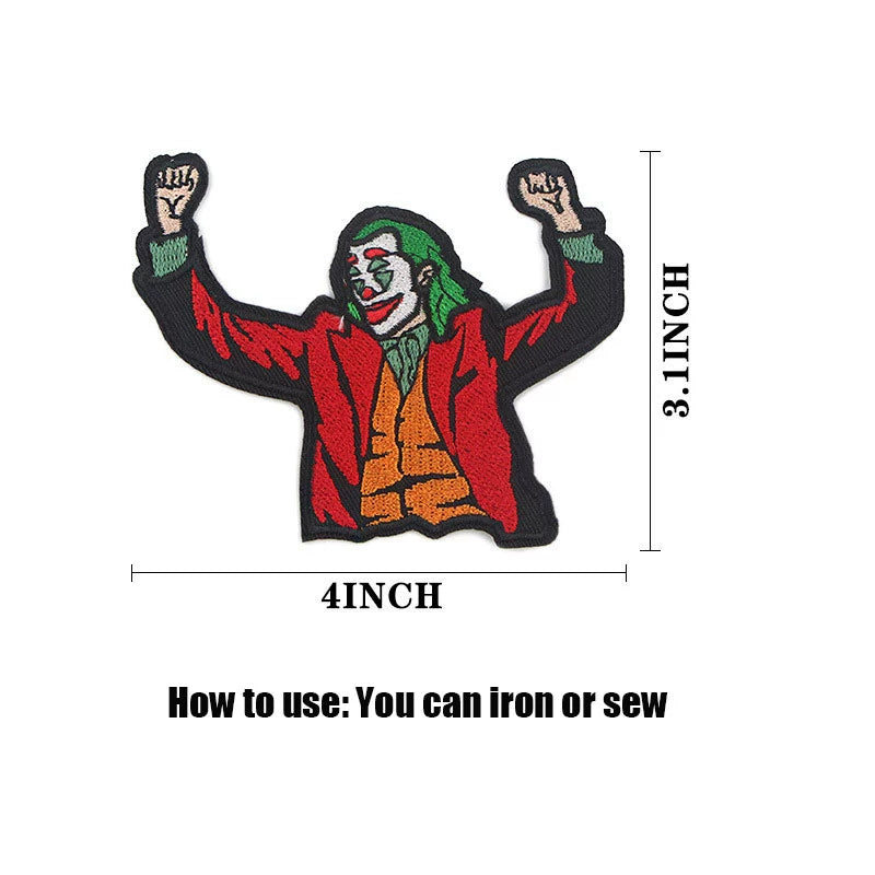 Four Great Horror Movie Killers Cartoon Embroidery Patch for Clothing, Bags, and Accessories with Hot Melt Adhesive