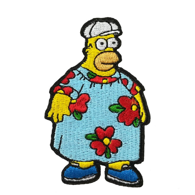 The Simpsons Peripheral Sweater DIY Simpsons Cartoon Character Embroidery Badge Patch Cloth Sticker