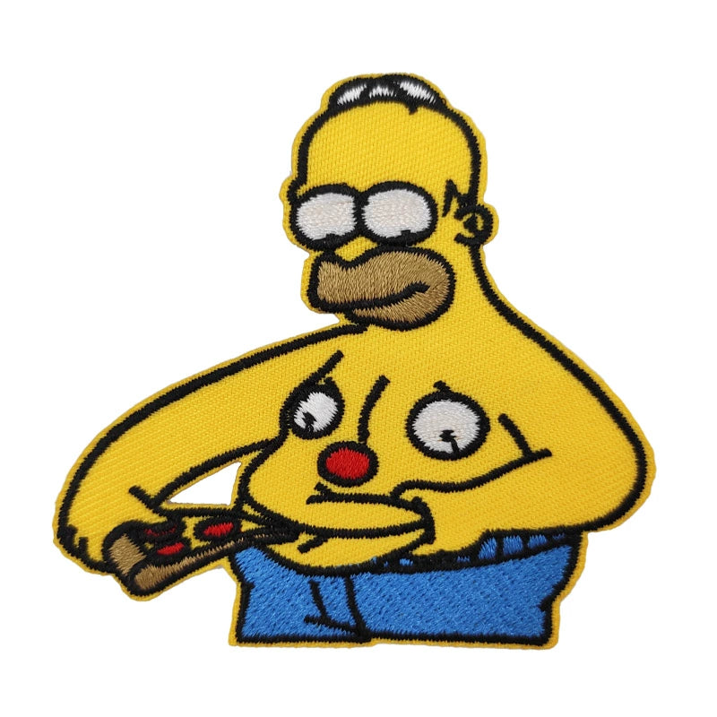 The Simpsons Peripheral Sweater DIY Simpsons Cartoon Character Embroidery Badge Patch Cloth Sticker
