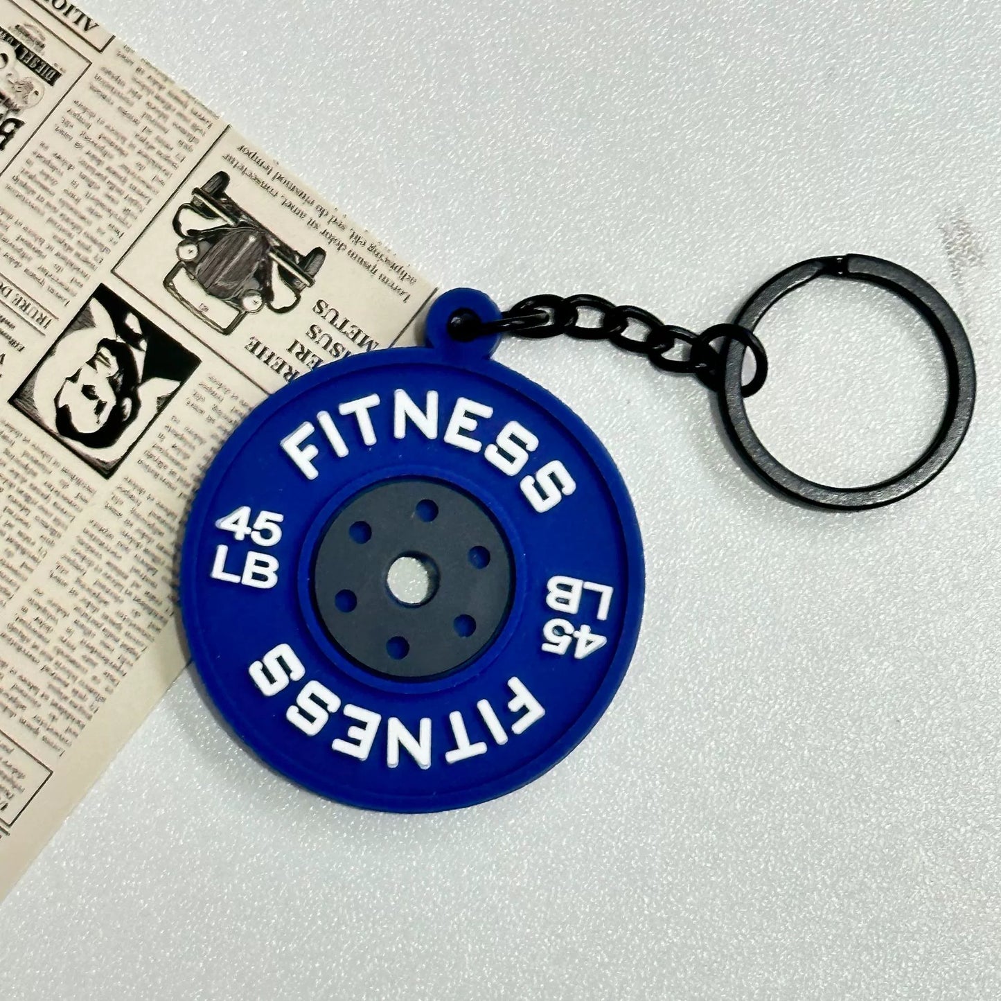 Mini detachable large barbell fitness peripheral keychain, high-value MIU system bag pendant, accessories.