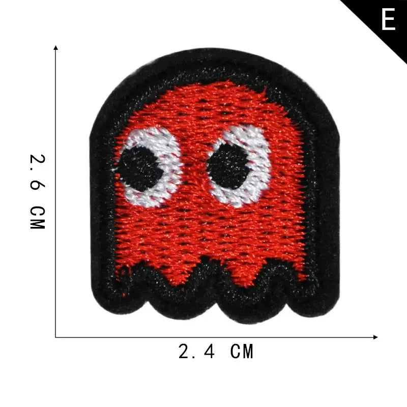 Nostalgic game console, bean embroidery cloth Patch, clothing decoration Patch, DIY handmade stickers, torn patches, ironing Patch