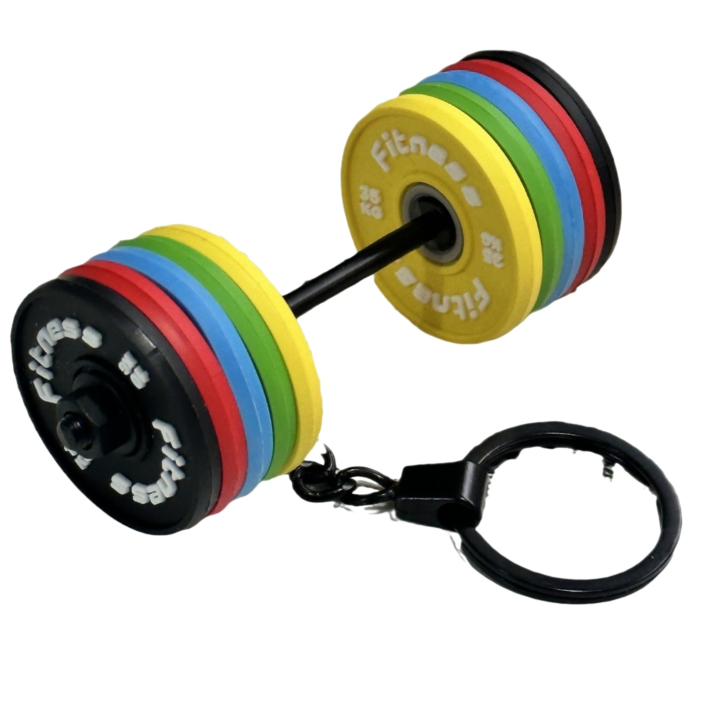 Mini detachable large barbell fitness peripheral keychain, high-value MIU system bag pendant, accessories.