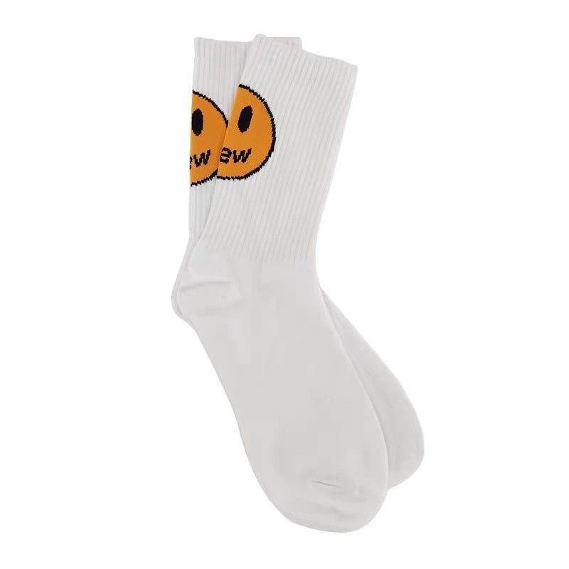 Spot correct version European and American trendy brand skateboarding street sports mid-length tie-dye socks