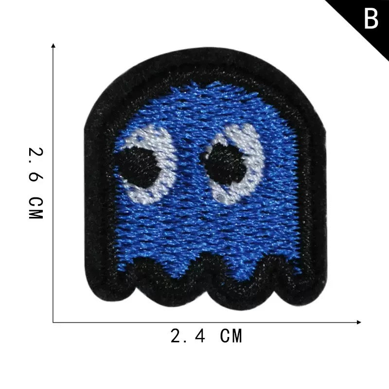 Nostalgic game console, bean embroidery cloth Patch, clothing decoration Patch, DIY handmade stickers, torn patches, ironing Patch