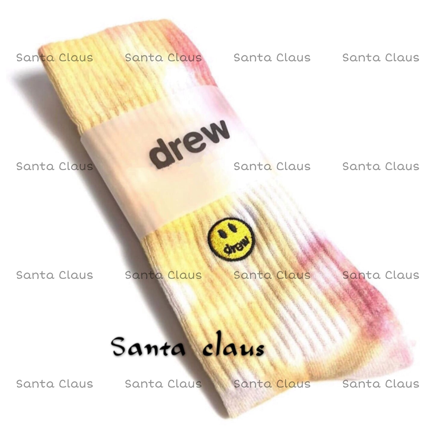 Spot correct version European and American trendy brand skateboarding street sports mid-length tie-dye socks