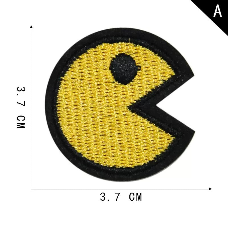Nostalgic game console, bean embroidery cloth Patch, clothing decoration Patch, DIY handmade stickers, torn patches, ironing Patch