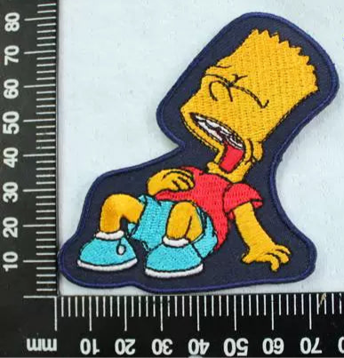 Cartoon The Simpsons Bart embroidery patch with adhesive backing