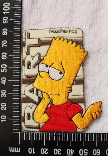 Cartoon The Simpsons Bart embroidery patch with adhesive backing