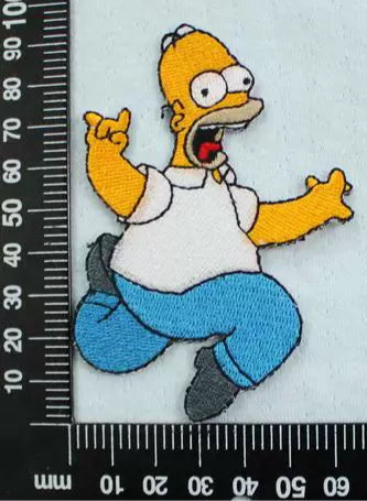 Cartoon The Simpsons Bart embroidery patch with adhesive backing