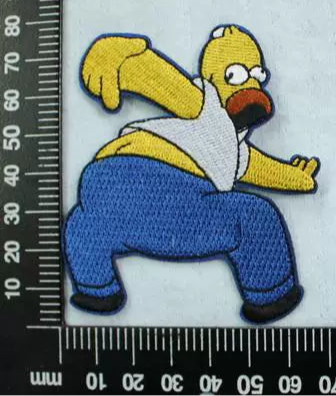 Cartoon The Simpsons Bart embroidery patch with adhesive backing
