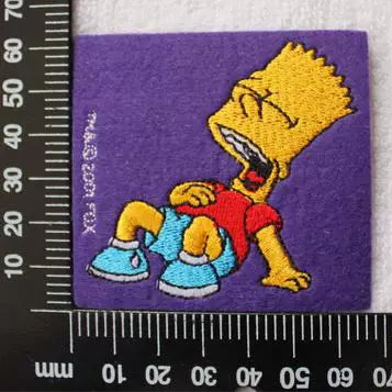 Cartoon The Simpsons Bart embroidery patch with adhesive backing