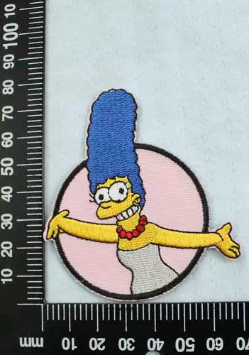 Cartoon The Simpsons Bart embroidery patch with adhesive backing