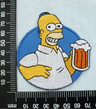 Cartoon The Simpsons Bart embroidery patch with adhesive backing