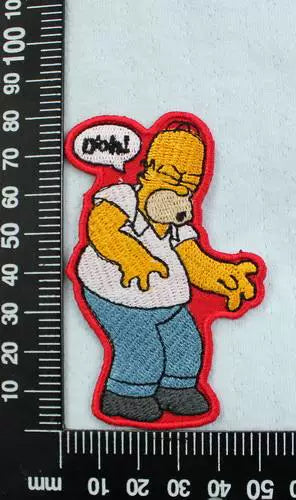Cartoon The Simpsons Bart embroidery patch with adhesive backing