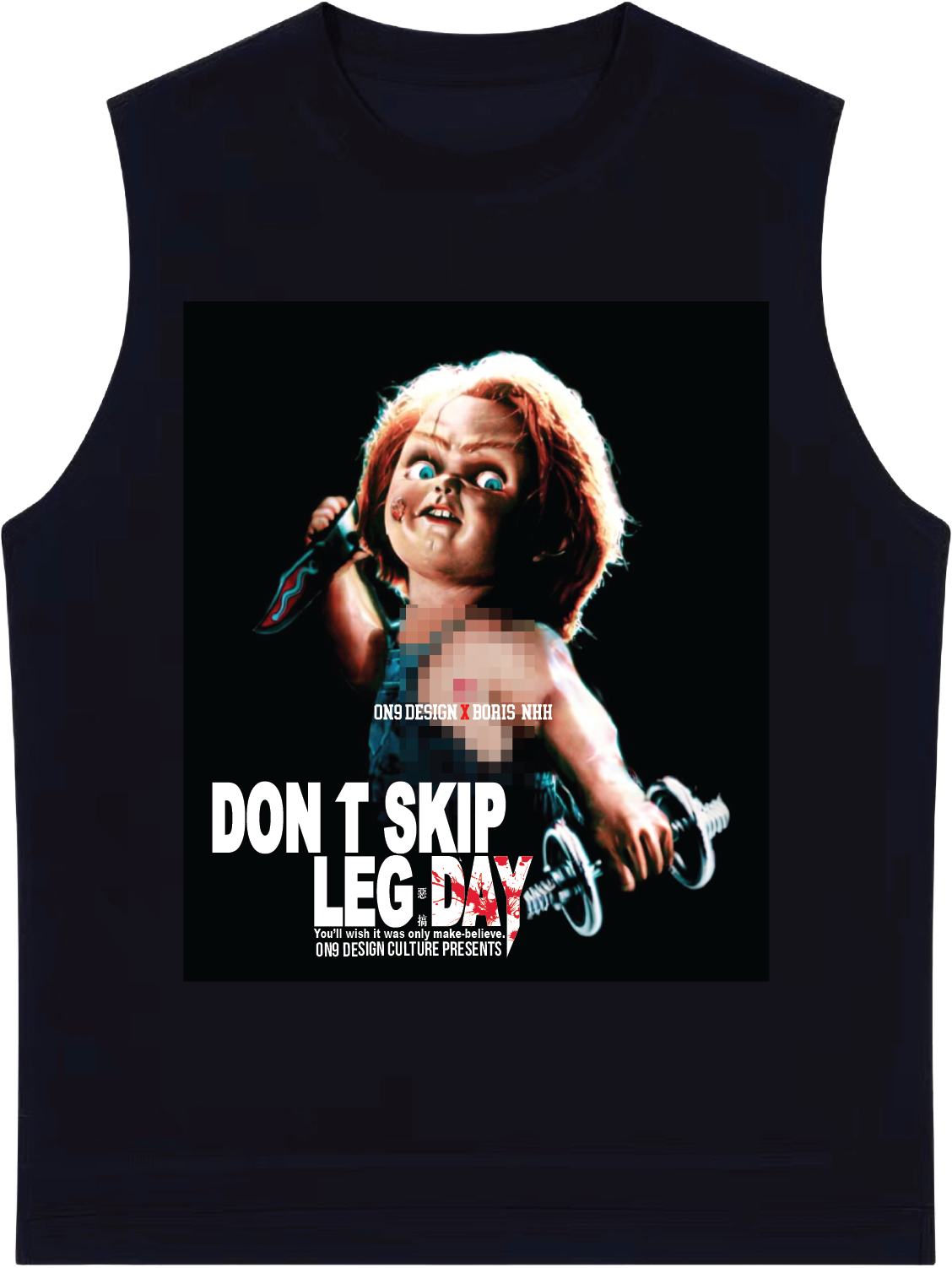 Big OR SMALL scale DTG printing 娃鬼回魂Child's Play系列nube ver.(中磅230g純色背心)