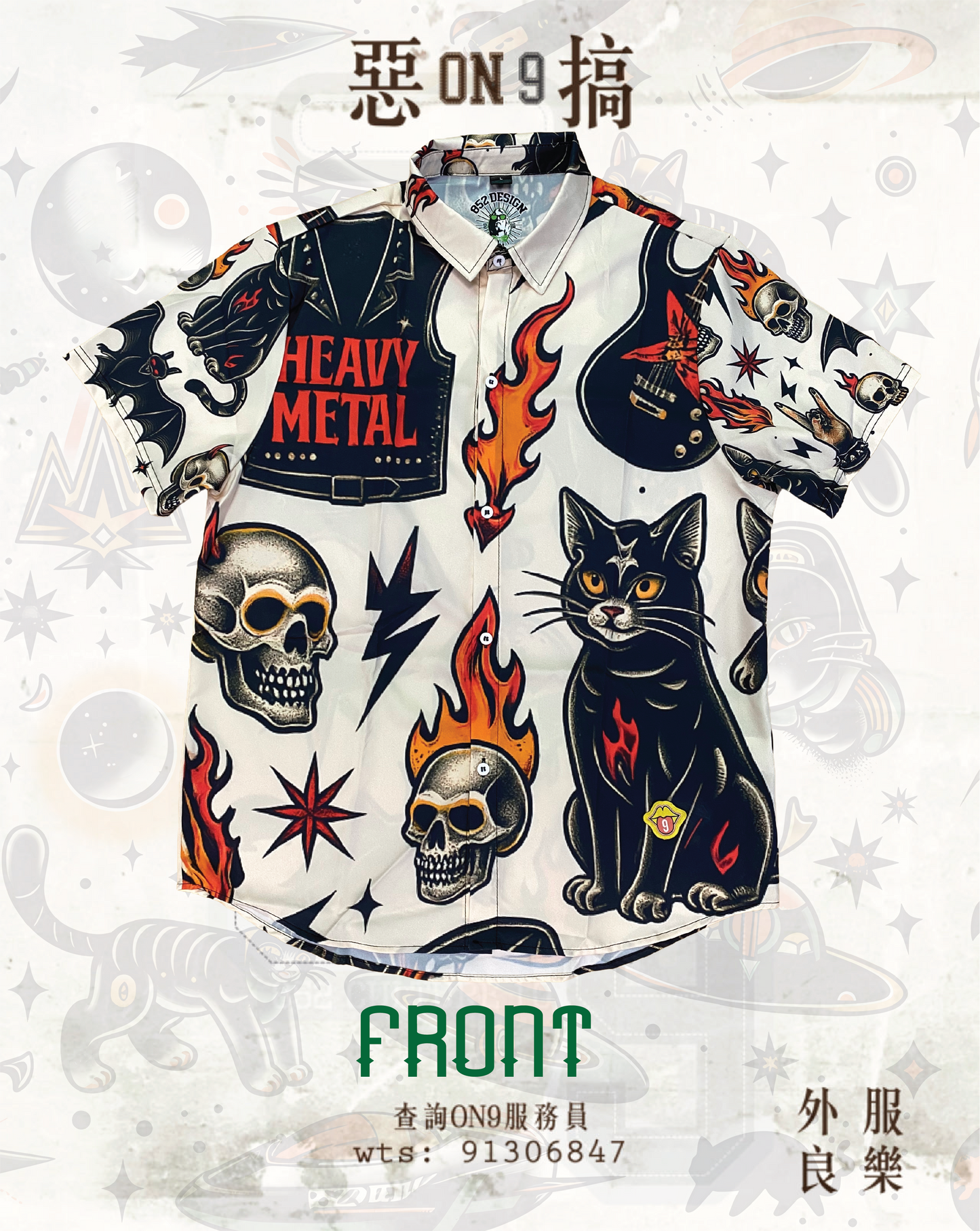 FULL Print Shirt(TATTOO cat  3)