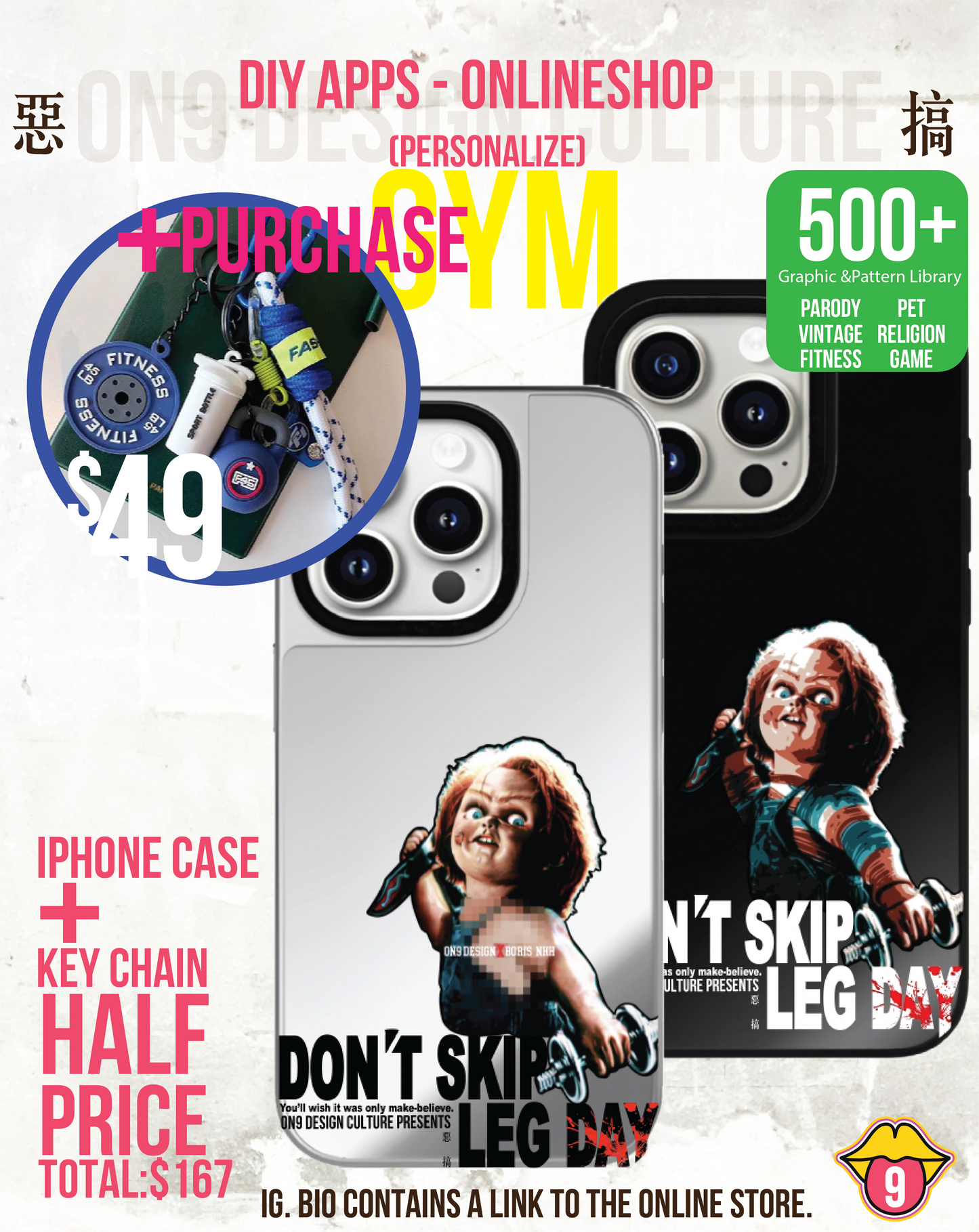 IPHONECASE13-16,Parody movie characters GYM)