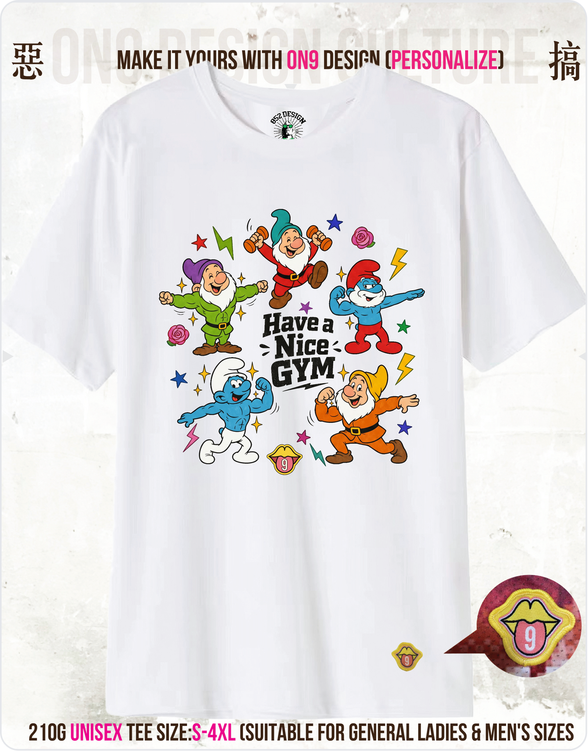 200G Unisex baseball T(S-5XL) & Solid Unisex T(S-4XL)(HK Power Girl Transform)