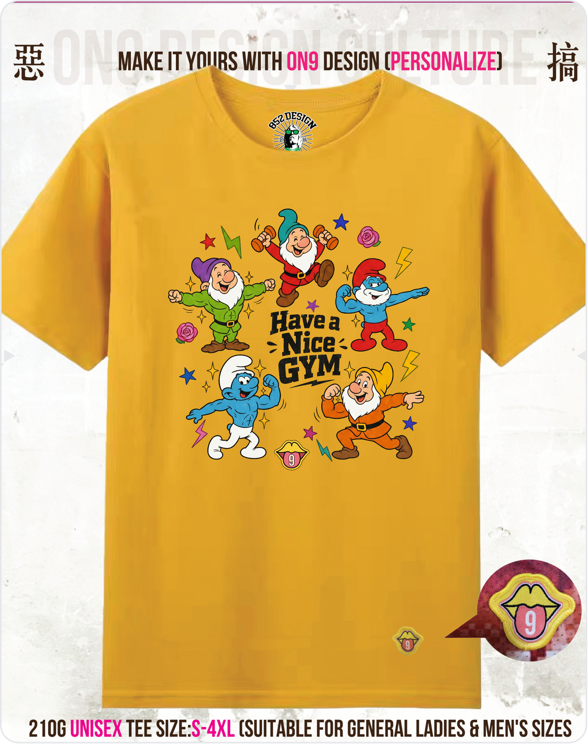 200G Unisex baseball T(S-5XL) & Solid Unisex T(S-4XL)(HK Power Girl Transform)