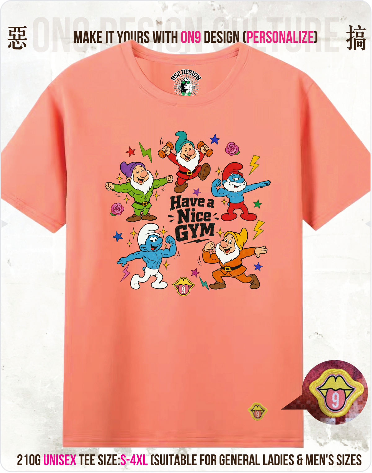 200G Unisex baseball T(S-5XL) & Solid Unisex T(S-4XL)(HK Power Girl Transform)