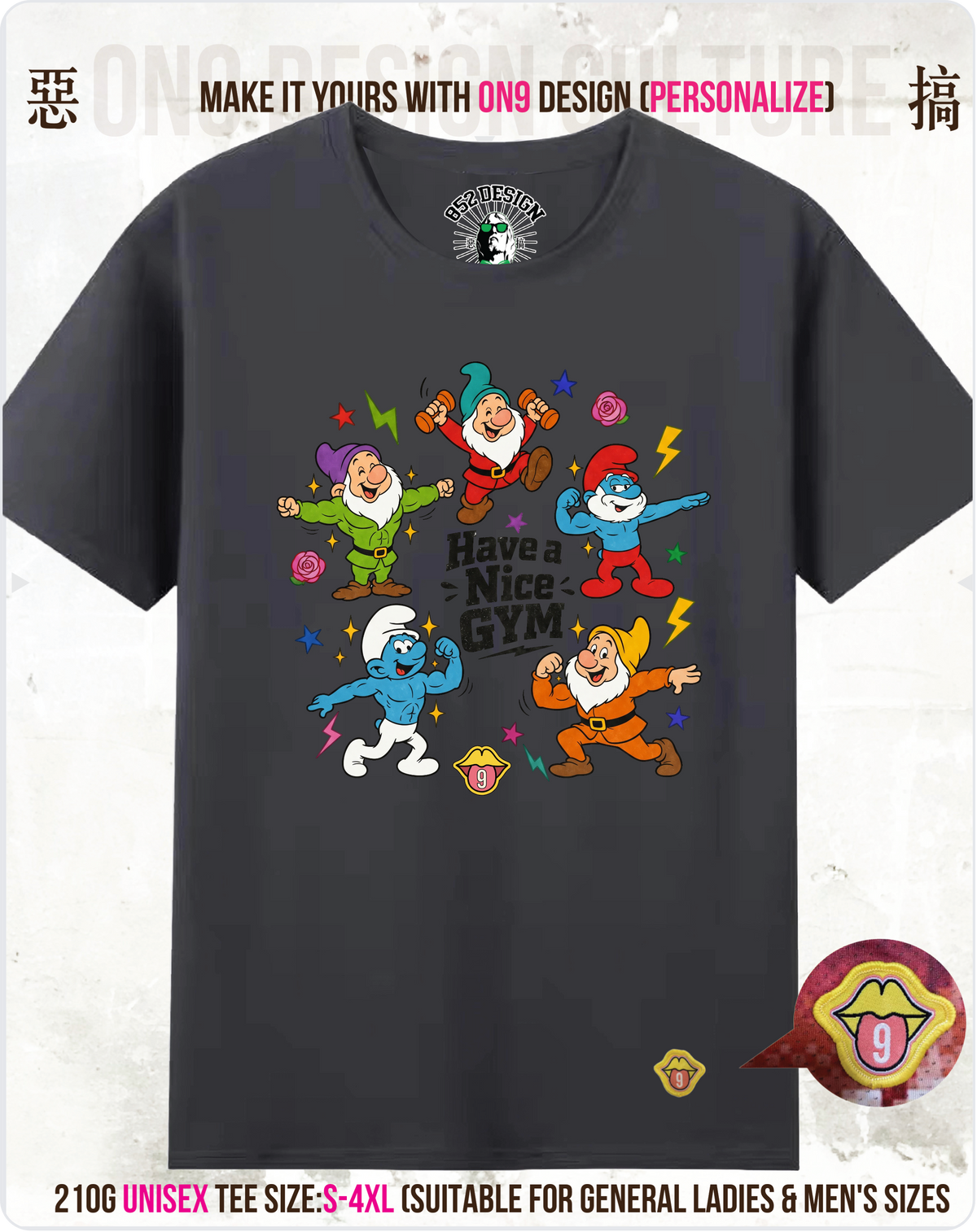 200G Unisex baseball T(S-5XL) & Solid Unisex T(S-4XL)(HK Power Girl Transform)