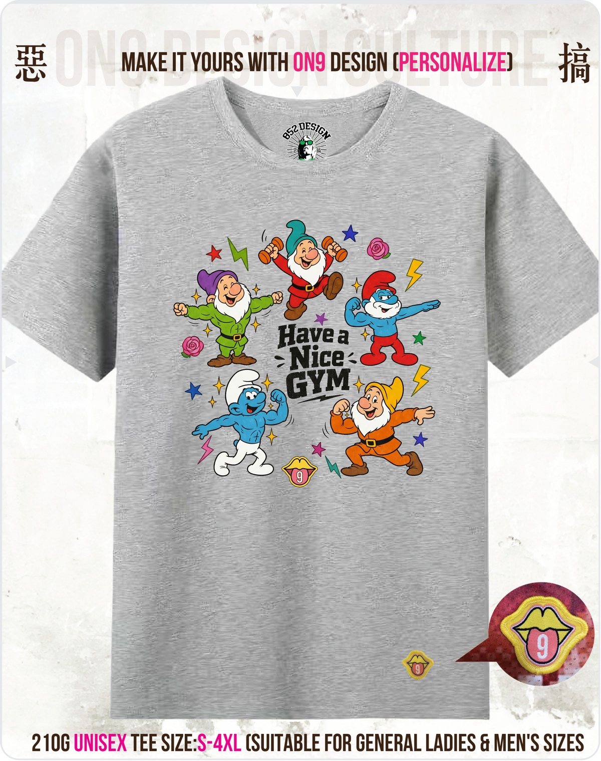 200G Unisex baseball T(S-5XL) & Solid Unisex T(S-4XL)(HK Power Girl Transform)